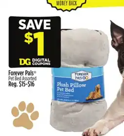 Dollar General Forever Pals Pet Bed Assorted offer