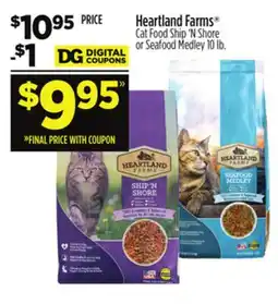 Dollar General Heartland Farms Cat Food Ship 'N Shore or Seafood Medley offer
