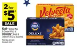 Dollar General Kraft Deluxe Mac & Cheese or Velveeta Shells & Cheese offer