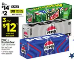 Dollar General Pepsi or Mountain Dew offer