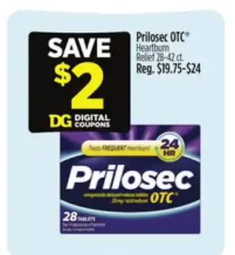 Dollar General Prilosec OTC Heartburn Relief offer
