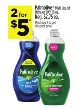 Dollar General Palmolive Dish Liquid Ultra or OXY 18 oz offer