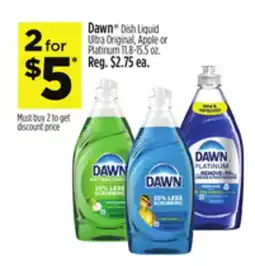Dollar General Dawn Dish Liquid Ultra Original, Apple or Platinum offer