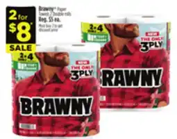 Dollar General Brawny Paper Towels 2 Double rolls offer