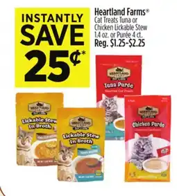 Dollar General Heartland Farms Cat Treats Tuna or Chicken Lickable Stew offer