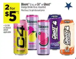 Dollar General Bloom or C4 or Ghost Energy Drinks offer