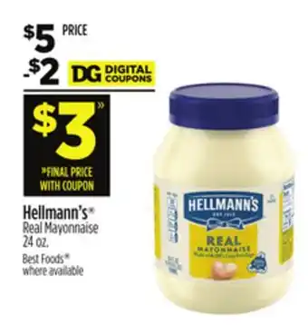 Dollar General Hellmann's Real Mayonnaise offer