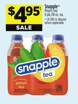 Dollar General Snapple Peach Tea offer