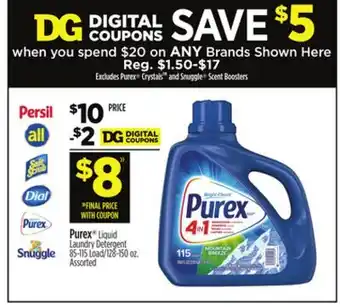 Dollar General Purex Liquid Laundry Detergent offer