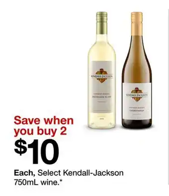 Target Select Kendall-Jackson 750mL wine offer