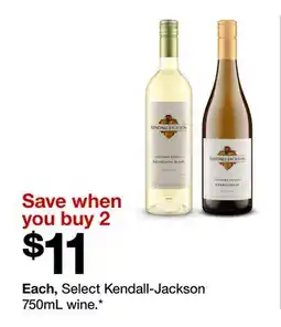 Target Each, Select Kendall-Jackson 750mL wine offer