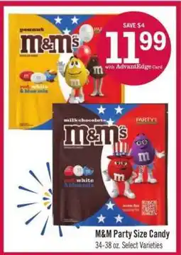 Price Chopper M&M Party Size Candy offer