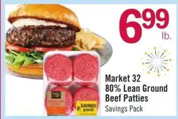 Price Chopper Market 32 80% Lean Ground Beef Patties offer