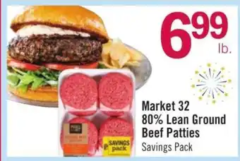 Price Chopper Market 32 80% Lean Ground Beef Patties offer