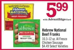 Price Chopper Hebrew National Beef Franks offer
