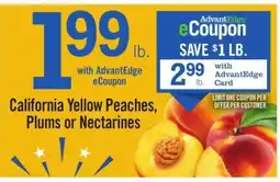 Price Chopper California Yellow Peaches, Plums or Nectarines offer