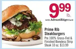 Price Chopper Prime Rib Steakburgers offer