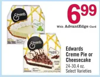 Price Chopper Edwards Creme Pie or Cheesecake offer