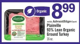 Price Chopper Plainville 93% Lean Organic Ground Turkey offer