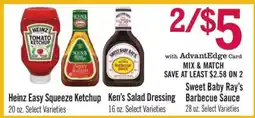 Price Chopper Sweet Baby Ray's Barbecue Sauce offer