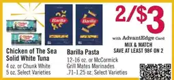 Price Chopper Barilla Pasta offer
