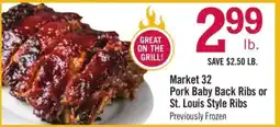 Price Chopper Market 32 Pork Baby Back Ribs or St. Louis Style Ribs offer
