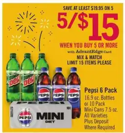 Price Chopper Pepsi 6 Pack offer
