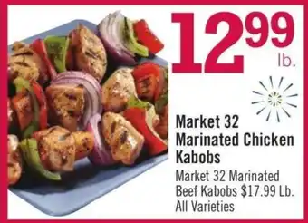 Price Chopper Market 32 Marinated Chicken Kabobs offer