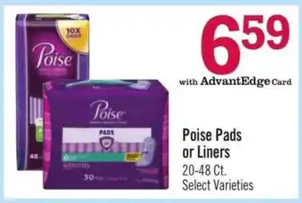 Price Chopper Poise Pads or Liners offer