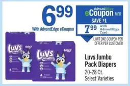 Price Chopper Luvs Jumbo Pack Diapers offer