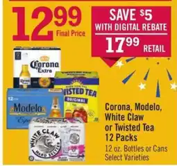Price Chopper Corona, Modelo, White Claw or Twisted Tea 12 Packs offer