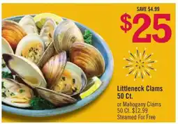 Price Chopper Littleneck Clams 50 Ct offer
