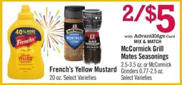 Price Chopper French's Yellow Mustard offer