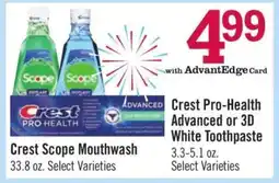 Price Chopper Crest Scope Mouthwash offer