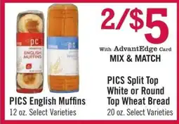Price Chopper PICS Split Top White or Round Top Wheat Bread offer