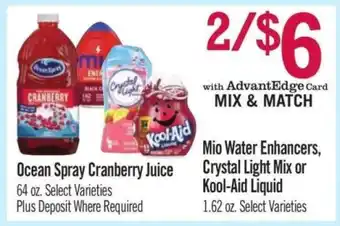 Price Chopper Ocean Spray Cranberry Juice offer