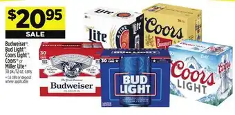 Dollar General Budweiser , Bud Light , CoorsLight , Coors or MillerLite offer