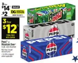 Dollar General Pepsi or Mountain Dew offer