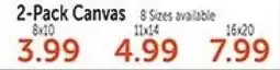 Hobby Lobby 2-Pack Canvas offer