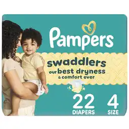 Walgreens Swaddlers Diapers No Scent, Size 4 (15-34 lbs) offer