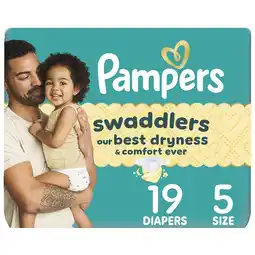 Walgreens Swaddlers Diapers No Scent, Size 5 (20-37 lbs) offer