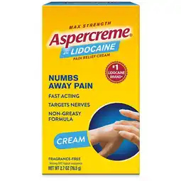 Walgreens Lidocaine Pain Relief Cream Fragrance Free offer