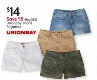 Bealls Unionbay Shorts For Juniors offer