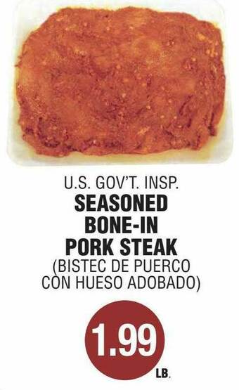 Carnicerias Jimenez Seasoned Bone In Pork Steak offer