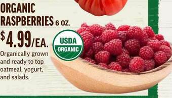 Central Market Organic Raspberries offer