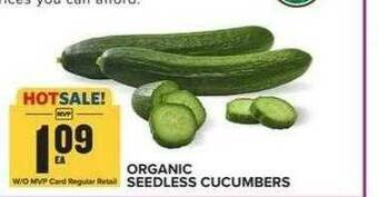 Food Lion Organic Seedless Cucumbers offer
