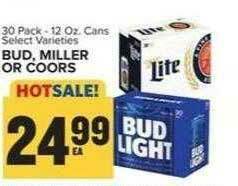 Food Lion Bud, Miller Or Coors offer