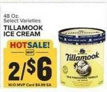 Food Lion Tillamook Ice Cream offer