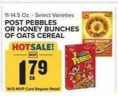 Food Lion Post Pebbles Or Honey Bunches Of Oats Cereal offer