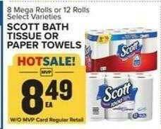 Food Lion Scott Bath Tissue Or Paper Towels offer
